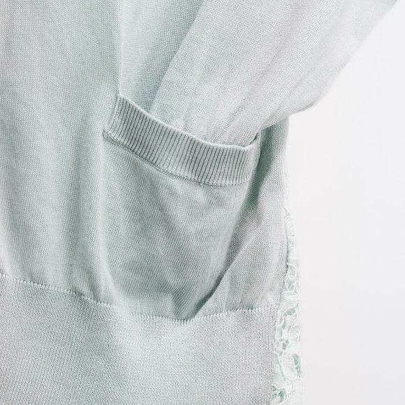 Dolce & Gabbana Pastel Green Silk Lace Back Cardigan - Picture 7 of 14